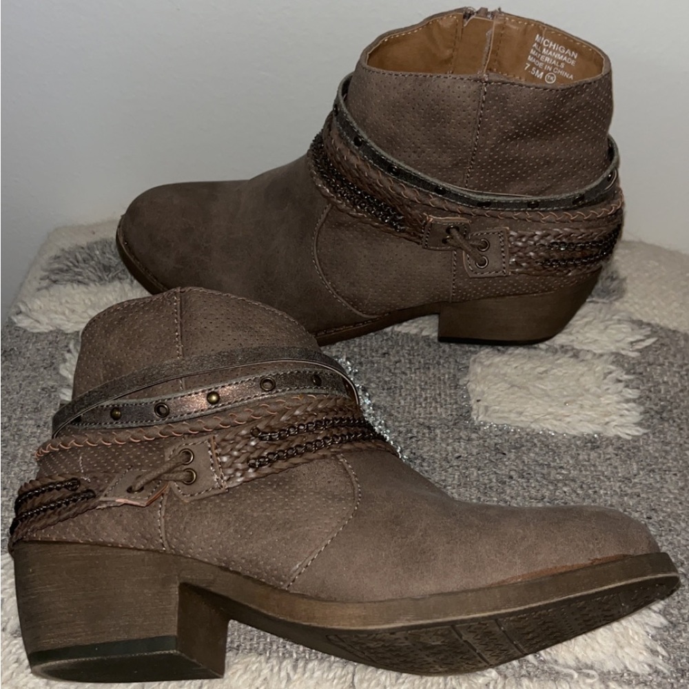 Brown booties